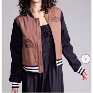 Star Wars Women's Varsity Jacket in Brown and Black HerUniverse XL